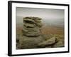 Misty View at Hound Tor, Dartmoor, South Devon, England, United Kingdom, Europe-Lee Frost-Framed Photographic Print