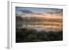 Misty Warm Sunrise Near Yellowstone River-Vincent James-Framed Photographic Print