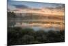 Misty Warm Sunrise Near Yellowstone River-Vincent James-Mounted Photographic Print