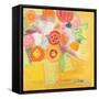 Misty Yellow Floral-Farida Zaman-Framed Stretched Canvas