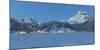 Misurina's Lake Covered by Winter Snow, with Lavaredo's Three Peaks and Monte Piana-ClickAlps-Mounted Photographic Print