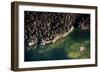 Misurinasee in the Dolomites with Cortina in Autumn, Aerial Shots, Italy-Frank Fleischmann-Framed Photographic Print