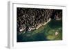 Misurinasee in the Dolomites with Cortina in Autumn, Aerial Shots, Italy-Frank Fleischmann-Framed Photographic Print