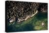 Misurinasee in the Dolomites with Cortina in Autumn, Aerial Shots, Italy-Frank Fleischmann-Stretched Canvas