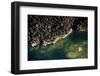 Misurinasee in the Dolomites with Cortina in Autumn, Aerial Shots, Italy-Frank Fleischmann-Framed Photographic Print