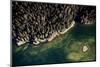 Misurinasee in the Dolomites with Cortina in Autumn, Aerial Shots, Italy-Frank Fleischmann-Mounted Photographic Print