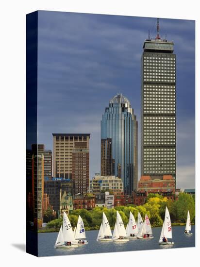 Mit Sailing Team Practicing in Charles River, Boston, Massachusetts, USA-Adam Jones-Stretched Canvas