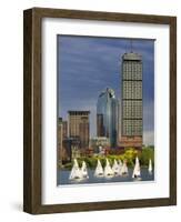 Mit Sailing Team Practicing in Charles River, Boston, Massachusetts, USA-Adam Jones-Framed Photographic Print