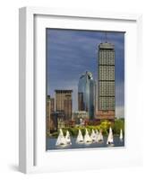 Mit Sailing Team Practicing in Charles River, Boston, Massachusetts, USA-Adam Jones-Framed Photographic Print