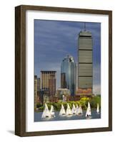 Mit Sailing Team Practicing in Charles River, Boston, Massachusetts, USA-Adam Jones-Framed Photographic Print