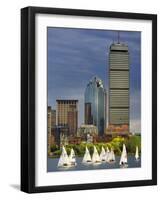 Mit Sailing Team Practicing in Charles River, Boston, Massachusetts, USA-Adam Jones-Framed Photographic Print