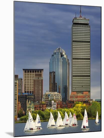 Mit Sailing Team Practicing in Charles River, Boston, Massachusetts, USA-Adam Jones-Mounted Photographic Print