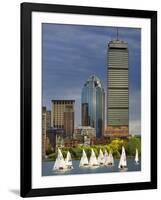 Mit Sailing Team Practicing in Charles River, Boston, Massachusetts, USA-Adam Jones-Framed Photographic Print