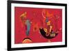 Mit und Gegen-Wassily Kandinsky-Framed Premium Giclee Print