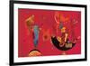 Mit und Gegen-Wassily Kandinsky-Framed Premium Giclee Print