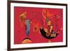 Mit und Gegen-Wassily Kandinsky-Framed Premium Giclee Print