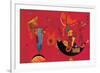 Mit und Gegen-Wassily Kandinsky-Framed Premium Giclee Print