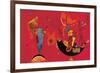 Mit und Gegen-Wassily Kandinsky-Framed Premium Giclee Print
