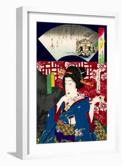 Mitate Kaiseki Hakkei-Kunichika toyohara-Framed Giclee Print