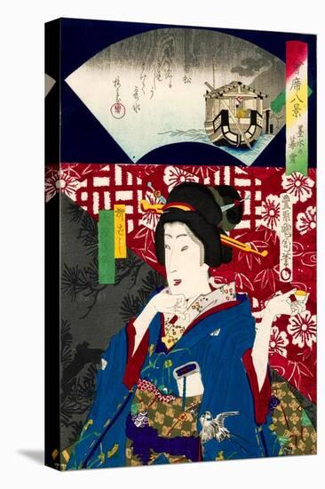 Mitate Kaiseki Hakkei-Kunichika toyohara-Stretched Canvas