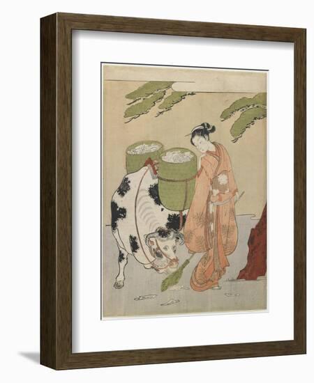 Mitate of an Oxherder, C. 1767-Suzuki Harunobu-Framed Giclee Print