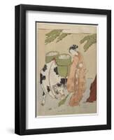 Mitate of an Oxherder, C. 1767-Suzuki Harunobu-Framed Giclee Print