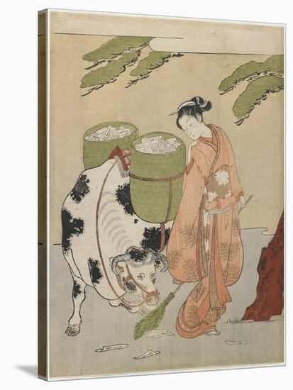 Mitate of an Oxherder, C. 1767-Suzuki Harunobu-Stretched Canvas