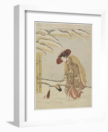 Mitate of Meng Zong, One of the Twenty-Four Paragons of Filial Piety, after 1765-Suzuki Harunobu-Framed Giclee Print