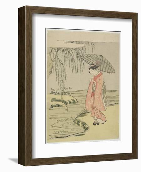 Mitate of the Calligrapher Ono No Tofu, after 1765-Suzuki Harunobu-Framed Giclee Print