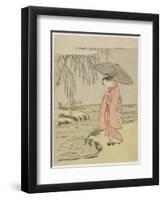 Mitate of the Calligrapher Ono No Tofu, after 1765-Suzuki Harunobu-Framed Giclee Print