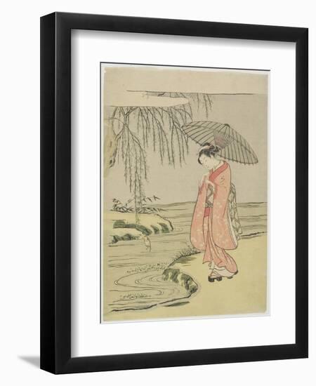 Mitate of the Calligrapher Ono No Tofu, after 1765-Suzuki Harunobu-Framed Giclee Print