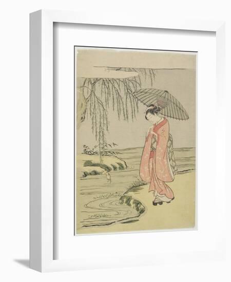 Mitate of the Calligrapher Ono No Tofu, after 1765-Suzuki Harunobu-Framed Giclee Print