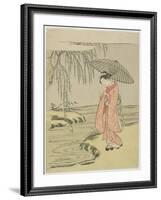 Mitate of the Calligrapher Ono No Tofu, after 1765-Suzuki Harunobu-Framed Giclee Print