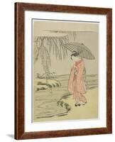 Mitate of the Calligrapher Ono No Tofu, after 1765-Suzuki Harunobu-Framed Giclee Print