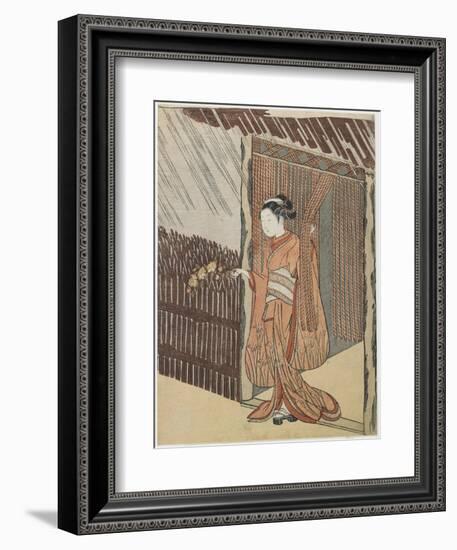 Mitate of the Poet O Ta Do Kan, 1766-1767-Suzuki Harunobu-Framed Giclee Print