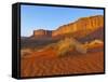 Mitchell Mesa at Sunrise in Monument Valley Navajo Tribal Park, Arizona and Utah State Line, Usa-Chuck Haney-Framed Stretched Canvas