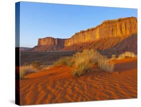 Mitchell Mesa at Sunrise in Monument Valley Navajo Tribal Park, Arizona and Utah State Line, Usa-Chuck Haney-Stretched Canvas