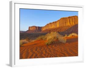 Mitchell Mesa at Sunrise in Monument Valley Navajo Tribal Park, Arizona and Utah State Line, Usa-Chuck Haney-Framed Photographic Print