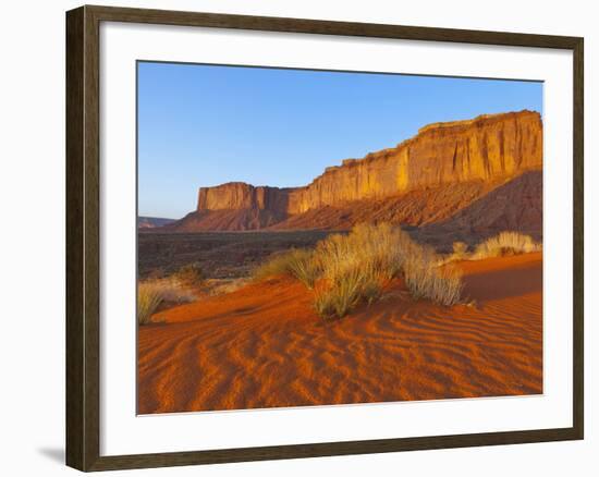 Mitchell Mesa at Sunrise in Monument Valley Navajo Tribal Park, Arizona and Utah State Line, Usa-Chuck Haney-Framed Photographic Print