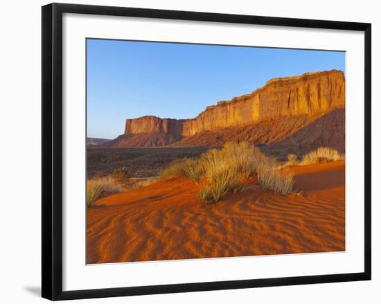 Mitchell Mesa at Sunrise in Monument Valley Navajo Tribal Park, Arizona and Utah State Line, Usa-Chuck Haney-Framed Photographic Print