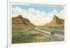 Mitchell Pass, Scottsbluff, Nebraska-null-Framed Art Print