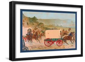 Mitchell Wagon Train-Gean Smith-Framed Art Print