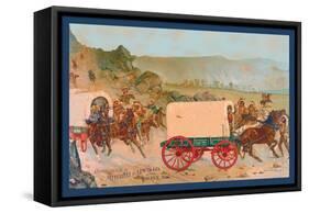 Mitchell Wagon Train-Gean Smith-Framed Stretched Canvas