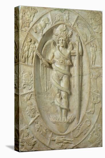 Mithraic Relief Representing a Youthful Divinity, Perhaps Aion-Roman-Stretched Canvas