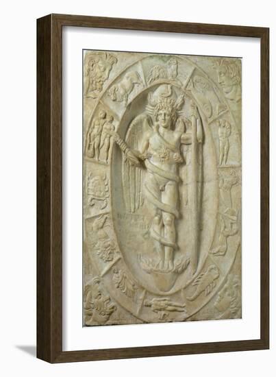 Mithraic Relief Representing a Youthful Divinity, Perhaps Aion-Roman-Framed Giclee Print