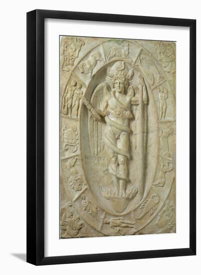 Mithraic Relief Representing a Youthful Divinity, Perhaps Aion-Roman-Framed Giclee Print