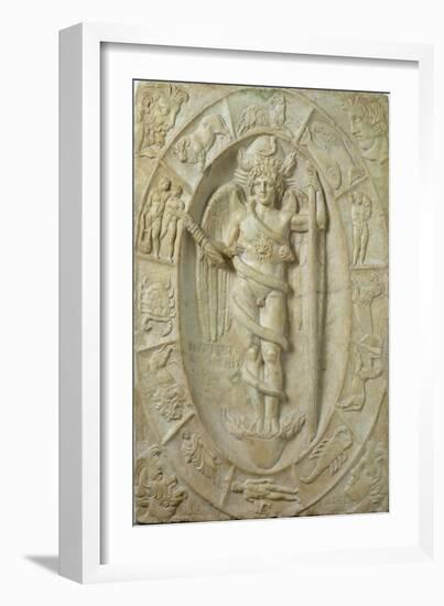 Mithraic Relief Representing a Youthful Divinity, Perhaps Aion-Roman-Framed Giclee Print