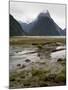 Mitre Peak, Estuary and Bay from Milford Sound; Fiordland National Park, New Zealand-Timothy Mulholland-Mounted Photographic Print