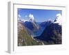 Mitre Peak, Milford Sound, Fiordland National Park, South Island, New Zealand-David Wall-Framed Premium Photographic Print