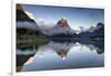 Mitre Peak reflected at Milford Sound, Fiordland National Park, South Island, New Zealand-Ed Rhodes-Framed Photographic Print